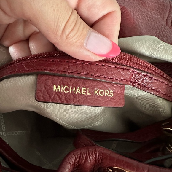 EUC Michael Kors Viv Large Leather Backpack - Purse Brandy Color - Picture 4 of 10